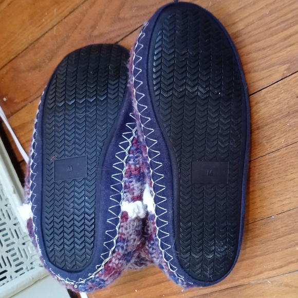 Women's booty slippers navy cream burgundy Medium - Picture 6 of 6